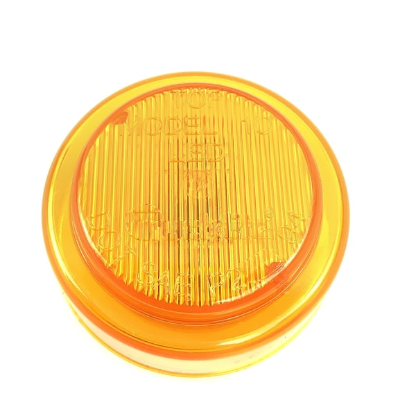 Truck-Lite 10 Series, LED, Yellow Round, 2 Diode, Marker Clearance Light, P2, Fit 'N Forget M/C, 12V 10250Y3 - main